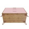 Pemberly Row Contemporary 3-Drawer Wood Dresser in Rose Pink