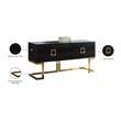 Pemberly Row Solid Wood Sideboard / Buffet in Black Lacquer / Gold Finish
