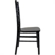 Pemberly Row Contemporary Wood Chiavari Chair In Black Finish