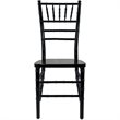 Pemberly Row Contemporary Wood Chiavari Chair In Black Finish