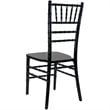 Pemberly Row Contemporary Wood Chiavari Chair In Black Finish