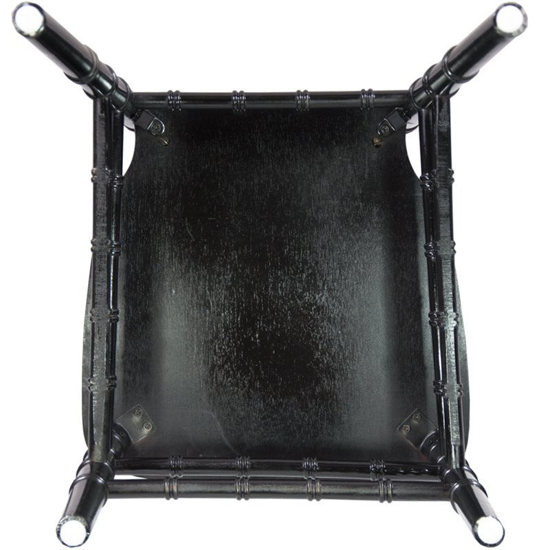 Pemberly Row Contemporary Wood Chiavari Chair In Black Finish