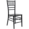 Pemberly Row Contemporary Wood Chiavari Chair In Black Finish