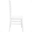 Pemberly Row Contemporary Wood Chiavari Chair In White Finish