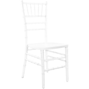 Pemberly Row Contemporary Wood Chiavari Chair In White Finish