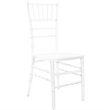 Pemberly Row Contemporary Wood Chiavari Chair In White Finish