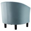 Pemberly Row Modern Performance Velvet Armchair in Light Blue (Set of 2)