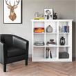 Pemberly Row Wood Transitional 9 Cube Bookcase and Unit in White