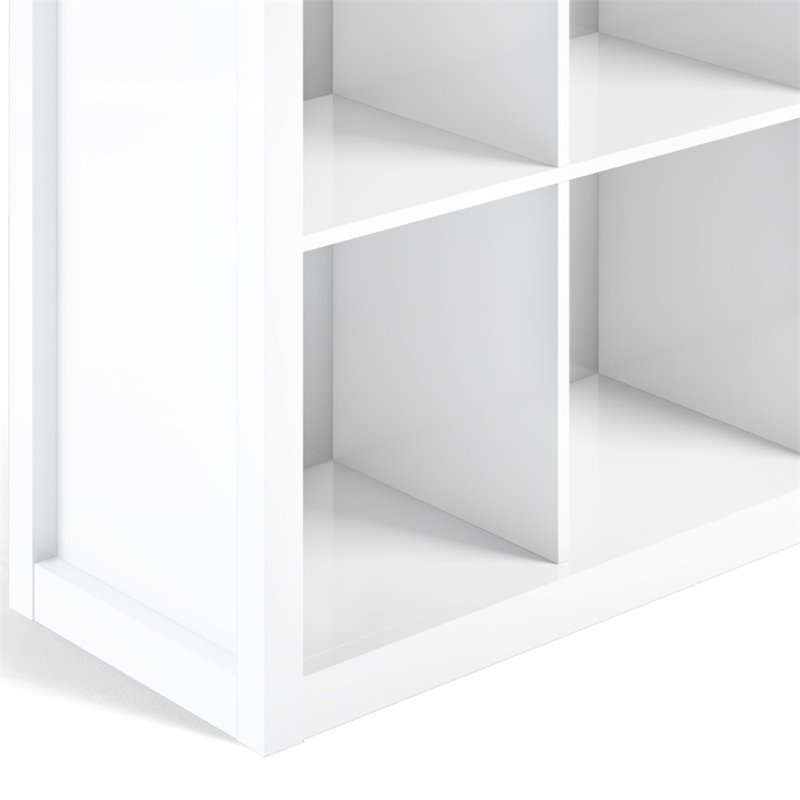 Pemberly Row Wood Transitional 9 Cube Bookcase and Unit in White