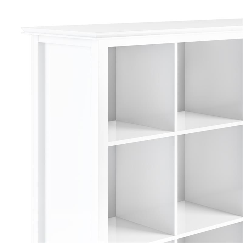 Pemberly Row Wood Transitional 9 Cube Bookcase and Unit in White