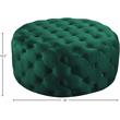 Pemberly Row Modern Button Tufted Green Velvet Ottoman and Bench