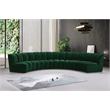 Pemberly Row Contemporary Green Velvet 5pc. Modular Sectional