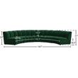 Pemberly Row Contemporary Green Velvet 5pc. Modular Sectional