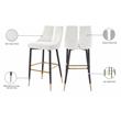 Pemberly Row Contemporary Upholstered Cream Velvet Stool (Set of 2)