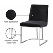 Pemberly Row Contemporary Black Velvet Dining Chair (Set of 2)