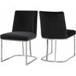Pemberly Row Contemporary Black Velvet Dining Chair (Set of 2)