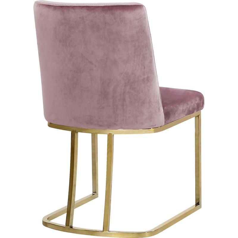 Pemberly Row Contemporary Pink Velvet Dining Chair (Set of 2)