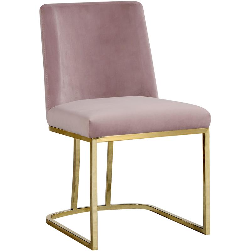 Pemberly Row Contemporary Pink Velvet Dining Chair (Set of 2)