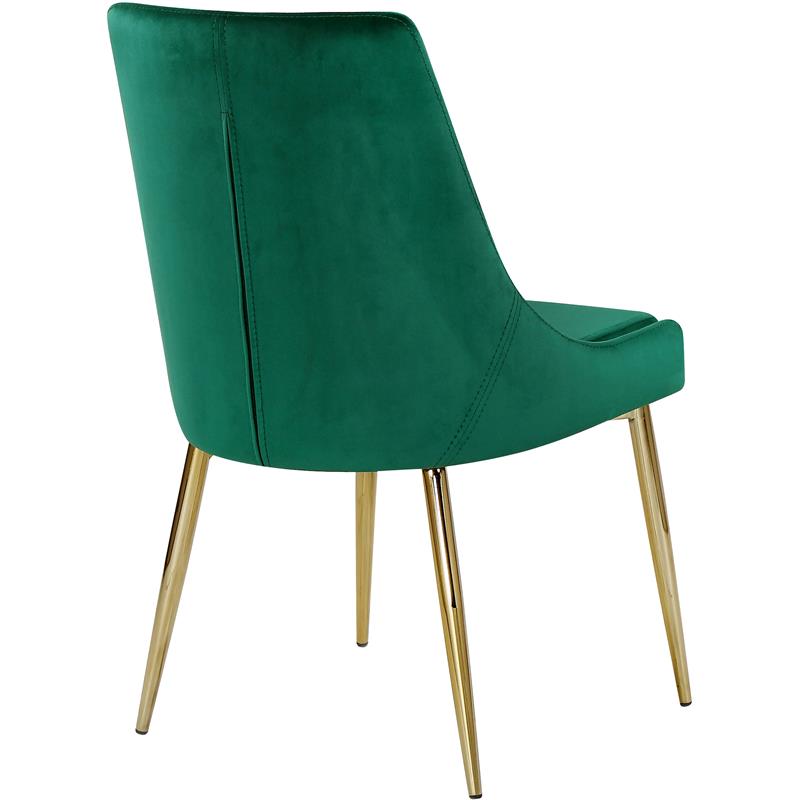 Pemberly Row Contemporary Green Velvet Dining Chair (Set of 2)