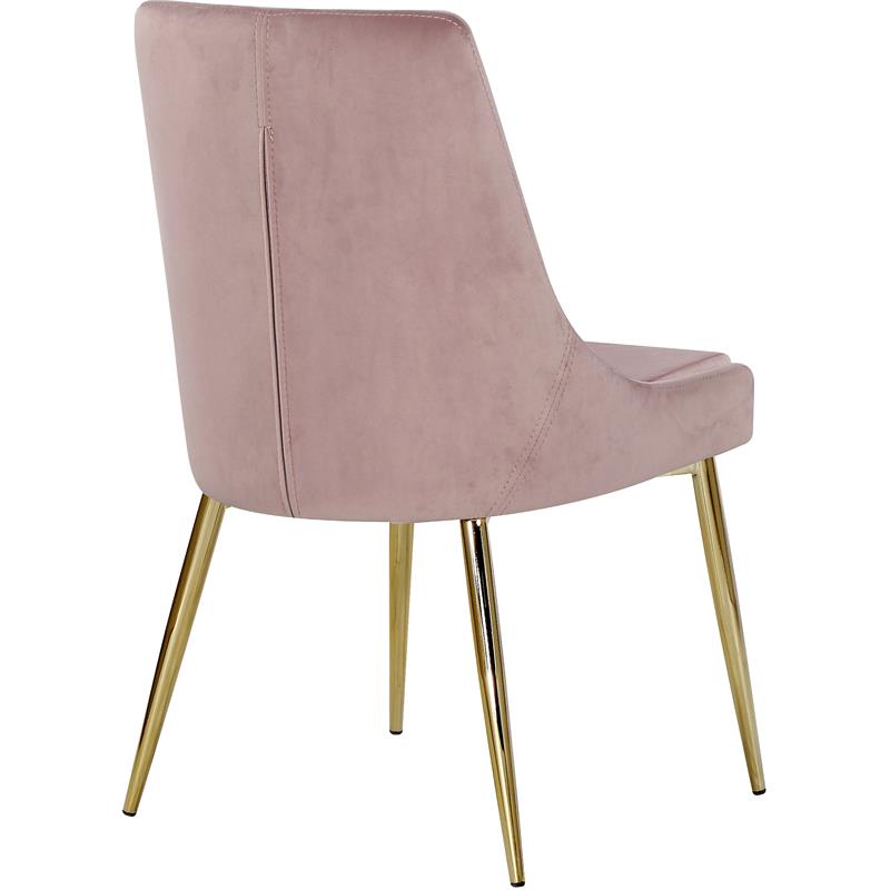 Pemberly Row Contemporary Pink Velvet Dining Chair (Set of 2)