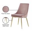 Pemberly Row Contemporary Pink Velvet Dining Chair (Set of 2)