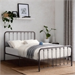 Pemberly Row Modern Eastern King Metal Platform Bed in Dark Bronze