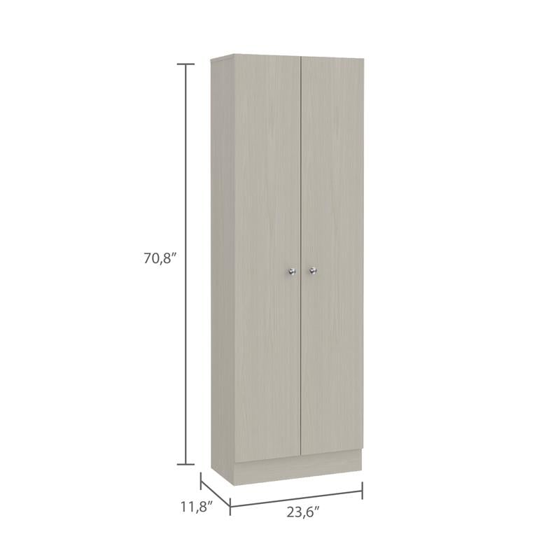 Pemberly Row Modern Off White Engineered Wood Multistorage 70
