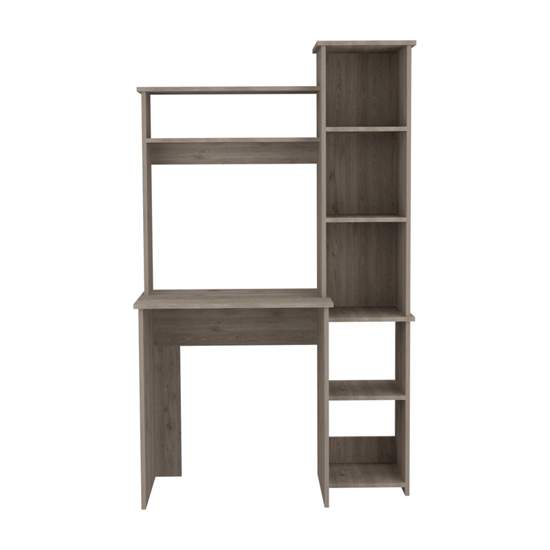 Pemberly Row Contemporary Desk Engineered Wood Desks in Gray