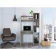 Pemberly Row Contemporary Desk Engineered Wood Desks in Gray