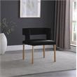 Pemberly Row Contemporary Black Velvet Dining Chair (Set of 2)