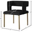 Pemberly Row Contemporary Black Velvet Dining Chair (Set of 2)
