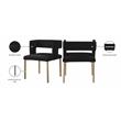 Pemberly Row Contemporary Black Velvet Dining Chair (Set of 2)