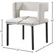 Pemberly Row Contemporary Cream Velvet Dining Chair (Set of 2)