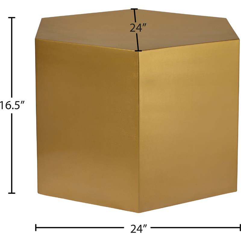 Pemberly Row Contemporary Brushed Gold Finish Modular Coffee Table