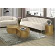 Pemberly Row Modern Brushed Gold 2 Piece Modular Coffee Table