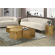 Pemberly Row Modern Brushed Gold 4 Piece Modular Coffee Table