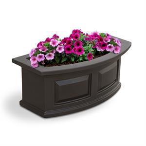 Pemberly Row 2ft Traditional Plastic Window Box in Espresso Finish