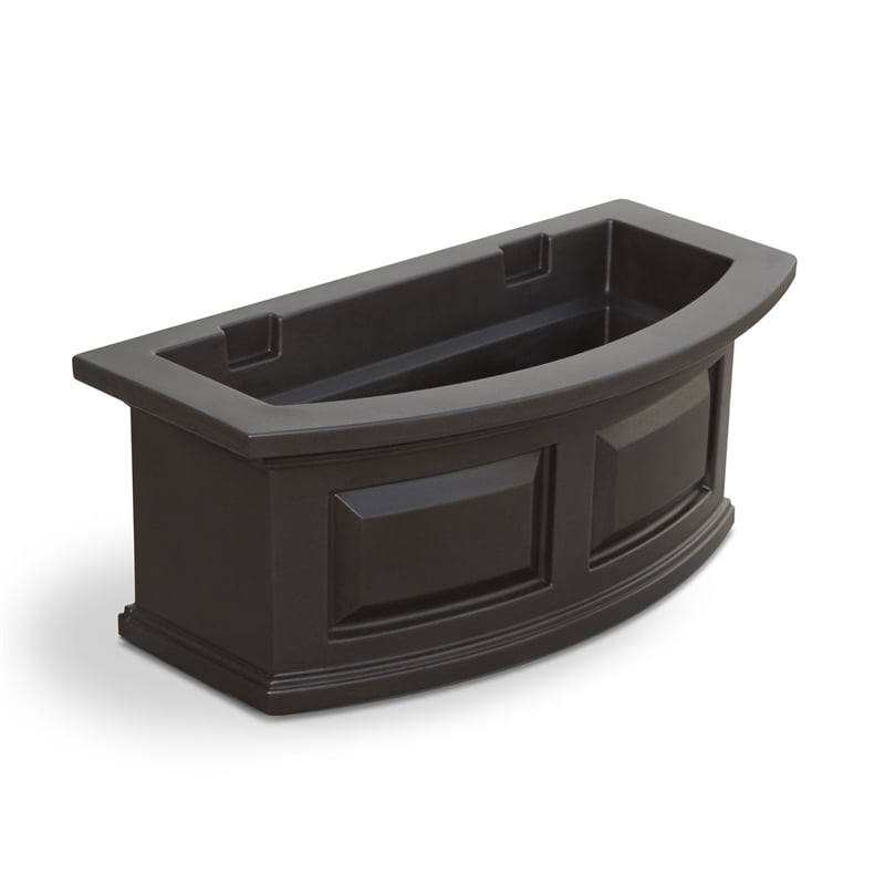 Pemberly Row 2ft Traditional Plastic Window Box in Espresso Finish
