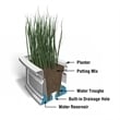 Pemberly Row 2ft Traditional Plastic Window Box in Espresso Finish
