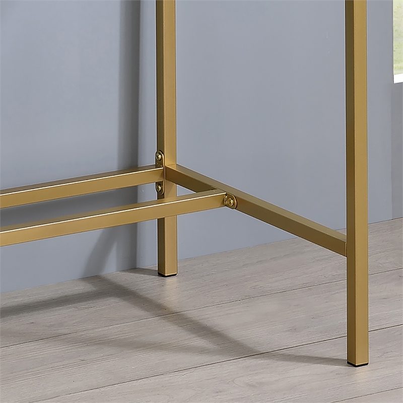 Pemberly Row Modern Wood Writing Desk with USB Port in Aruba Blue