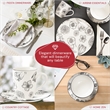 Pemberly Row Modern Porcelain Dinnerset 16 Piece Porcelain Bouquet