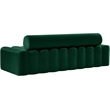 Pemberly Row Contemporary Deep Channel Tufted Green Velvet Sofa