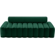 Pemberly Row Contemporary Deep Channel Tufted Green Velvet Sofa