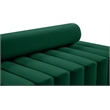 Pemberly Row Contemporary Deep Channel Tufted Green Velvet Sofa