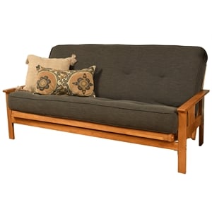 Pemberly Row Cotton/Foam Full-size Futon 7&quot Mattress with Charcoal Cover