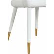 Pemberly Row Modern Off White Cream Vegan Leather Dining Chair