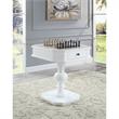 Pemberly Row Contemporary 2-Drawer Wood Game Table in White Finish