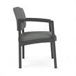 Pemberly Row Reception Waiting Guest Chair - Charcoal Steel / Light Gray