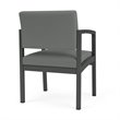 Pemberly Row Reception Waiting Guest Chair - Charcoal Steel / Light Gray