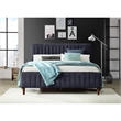 Pemberly Row Wood / Fabric Upholstered Queen Platform Bed in Gray